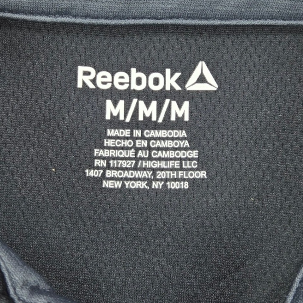 Reebok Polo Shirt Athletic Golf Moisture Wicking Black Men Size M Short Sleeve - Picture 5 of 8